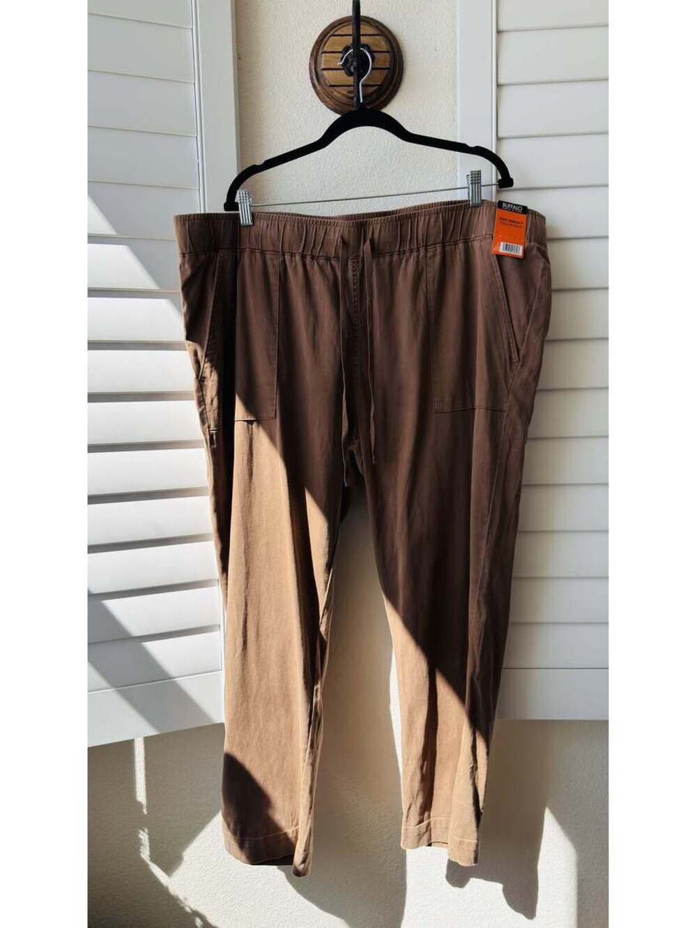 Buffalo David Bitton Soft Tencel Pull-On Pants in Royal Brown Size XXL